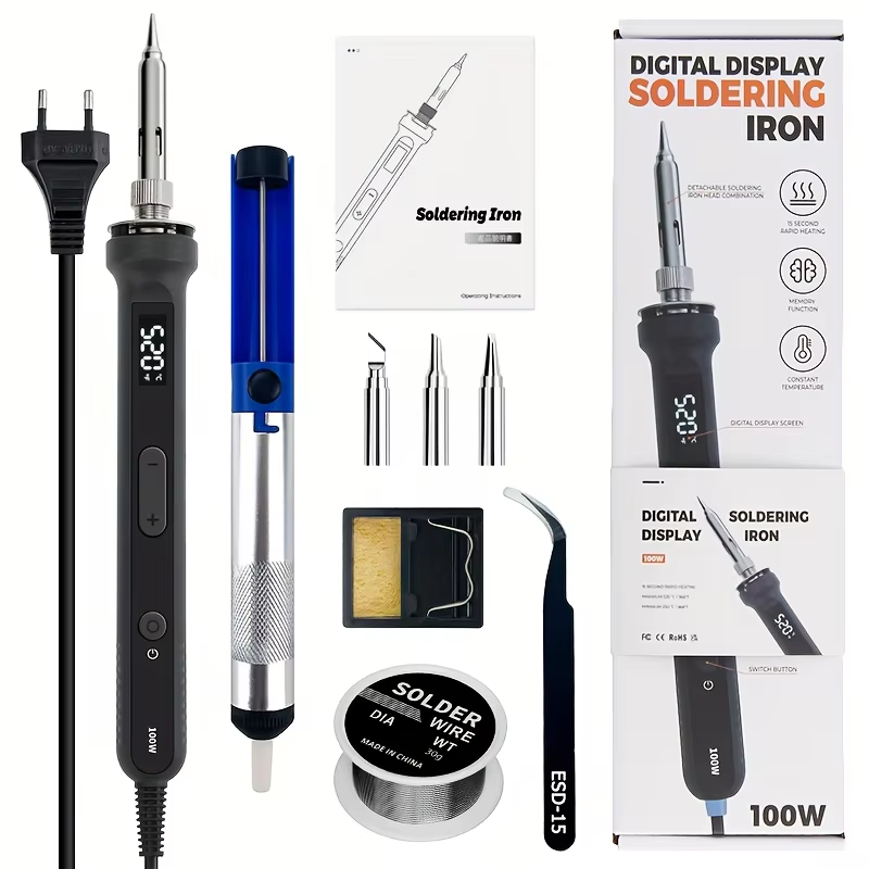 Diy Electronics Repair - Kit Saldatore Digitale 100W con Temperatura