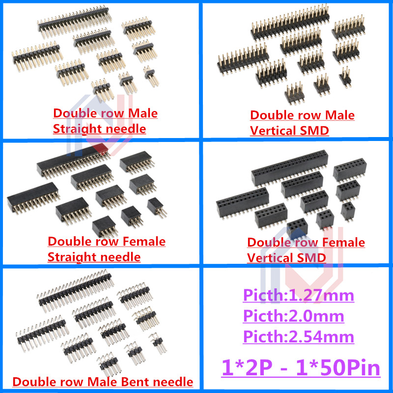 Male Female Header Pin - 10 Pezzi Connettore PCB a Doppia