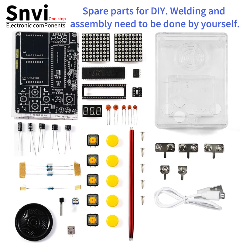 Diy Electronics Learning Kit - Kit Console di Gioco Pixel Fai-da-Te