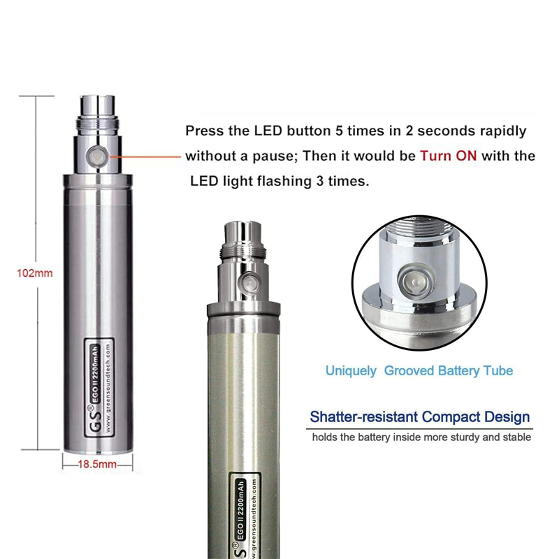 GS eGo II Prime Passthrough 22 - Diy Vape Electronics recensione e prezzo