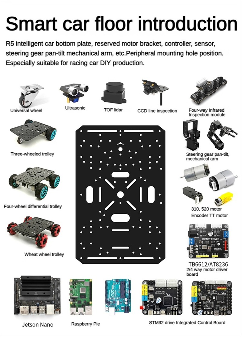 Telaio per Auto Robot 4WD con  - Diy Kit Elektronik recensione e prezzo